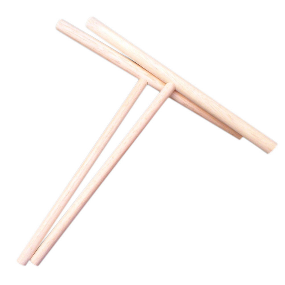 Top Quality 2Pcs/set T Shape Wooden Rake DIY Round Batter Pancake Crepe Spreader Rolling Pin Kitchen Tool Kit 15cm