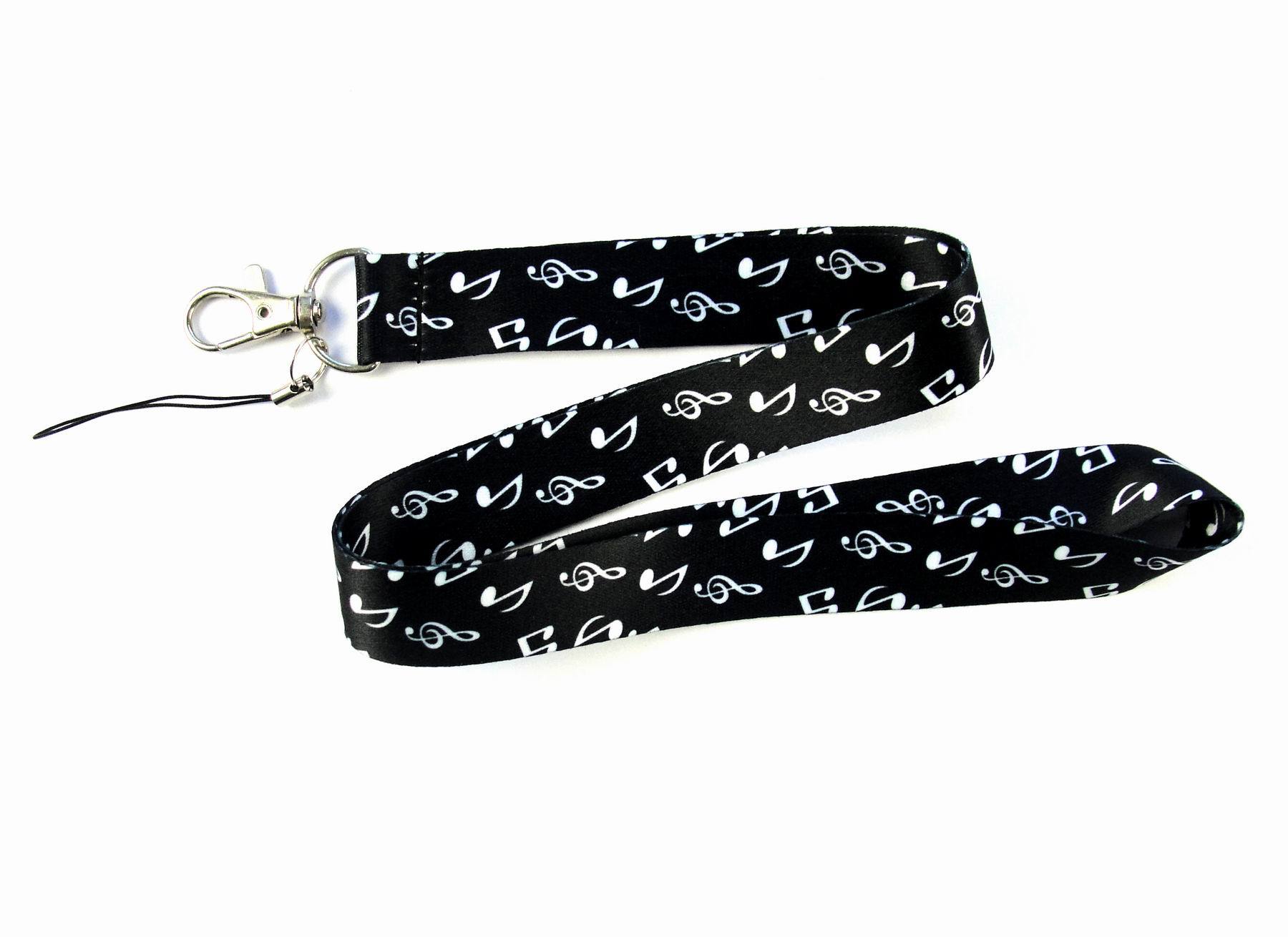 Fashion wild Mobile phone lanyard Musical notes key chain phone rope long badge camera Lanyards For keys hanging neck lanyard