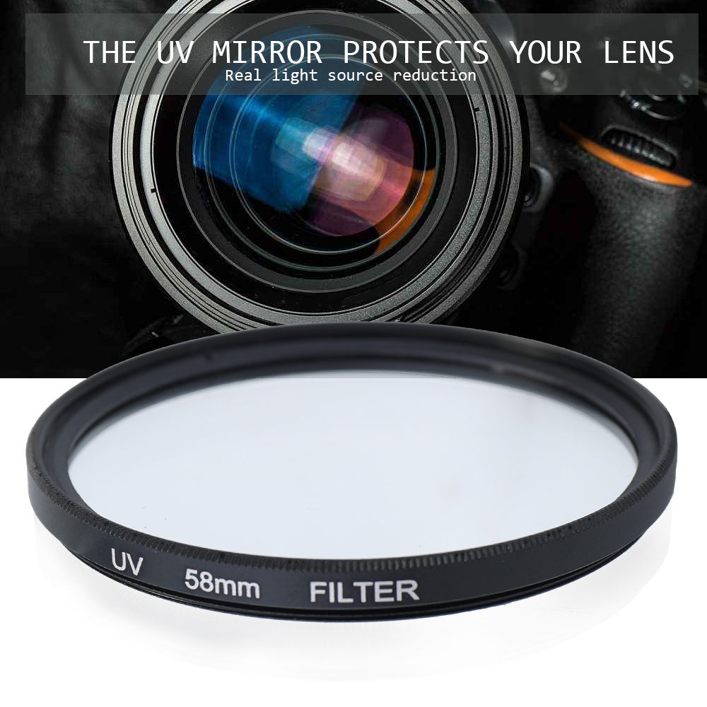 Andoer Professional 58mm 52mm Camera UV CPL FLD Lens Filters Kit and Close-Up Macro Accessory Set Photography Accessories