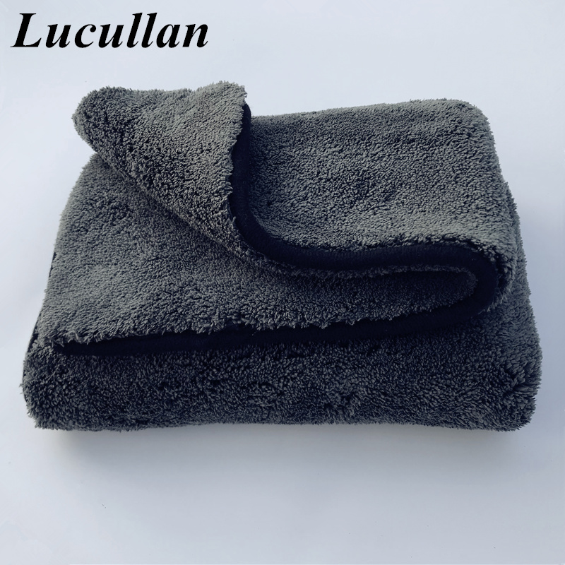 Lucullan 50X50CM 1300GSM Car Drying Cloth Super Thick Car Detailing Microfiber Towel Thick Car Washing Rag