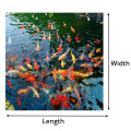 PVC Self Adhesive Waterproof 3D Floor Murals Goldfish Pond Photo Wall Paper Sticker Bathroom Kitchen Home Decor Papel De Parede