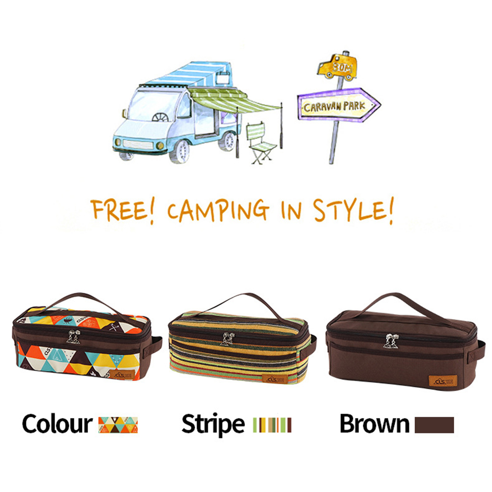 Picnic Bags Camping Cookware Kitchen Cooking Storage Bag Backpacking Utensil Organizer Portable BBQ Camp Cooking Supplies