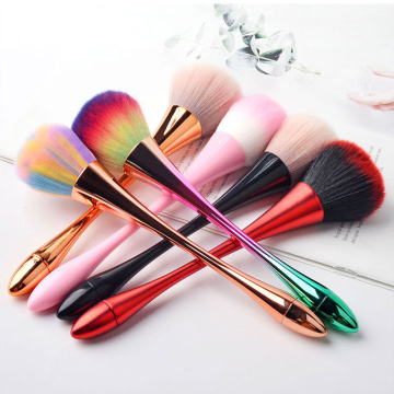 1PC 6Colors Aluminum Handle Clean Nail Soft Brush Dust Cleaner Cleaning Brush Acrylic UV Gel Powder Removal Manicure Tools