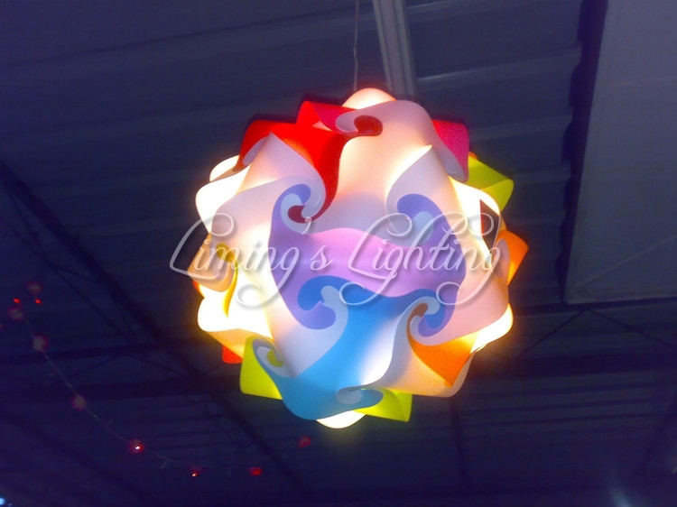 Multi-Color 25cm/30cm/40cm Modern DIY Elements IQ Jigsaw Puzzle ZE Ceiling Chandelier Pendant Lamp Ball Light Lighting 110-240V