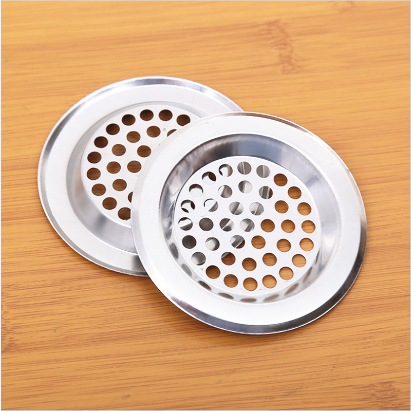 1Pcs Stainless Steel Leak Net Bathroom Washbasin Hair Full-hole Filter Kitchen Sink Foor Drain Anti-blocking Home Filtre Supplie
