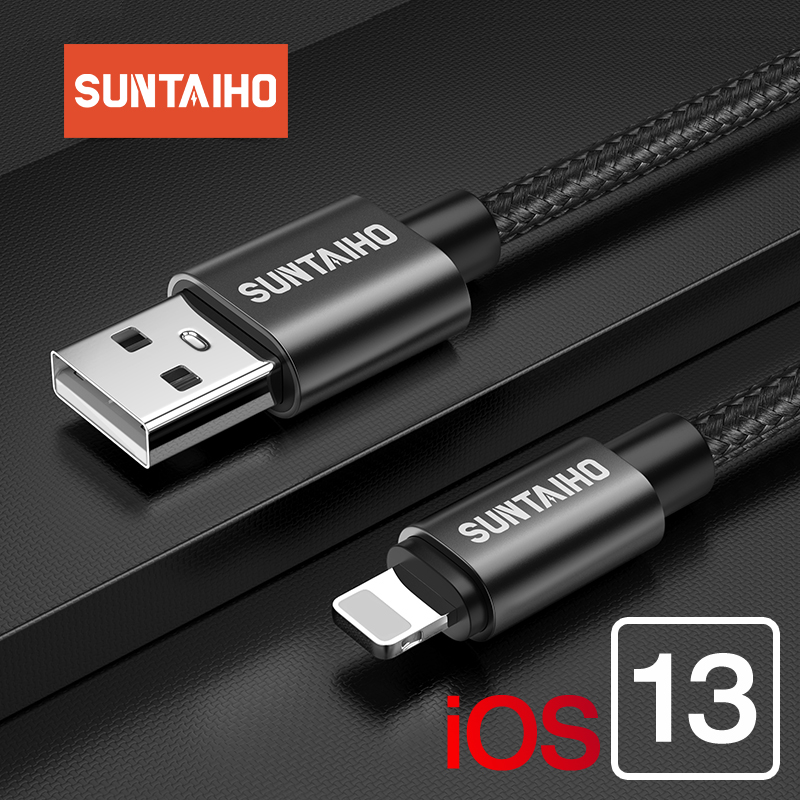 Suntaiho 2.4A USB Cable for iphone Charger cable XS max Xr X USB Fast Charging Cable for iPhone 8 7 6 5s Plus Phone Charger Cord