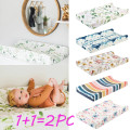 2PC Baby Nursery Diaper Baby Changing Pad Cover Floral Print Changing Mat Washable Diaper Table Cover Care Accessories