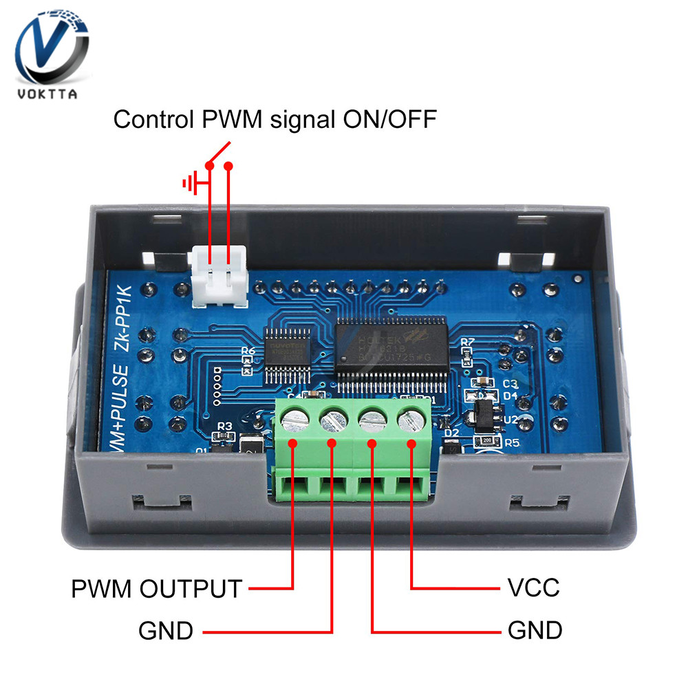 PWM Signal Generator 1-Channel LCD Digital Pulse Frequency Duty Cycle Adjustable Square Wave Signal Function Generator Module
