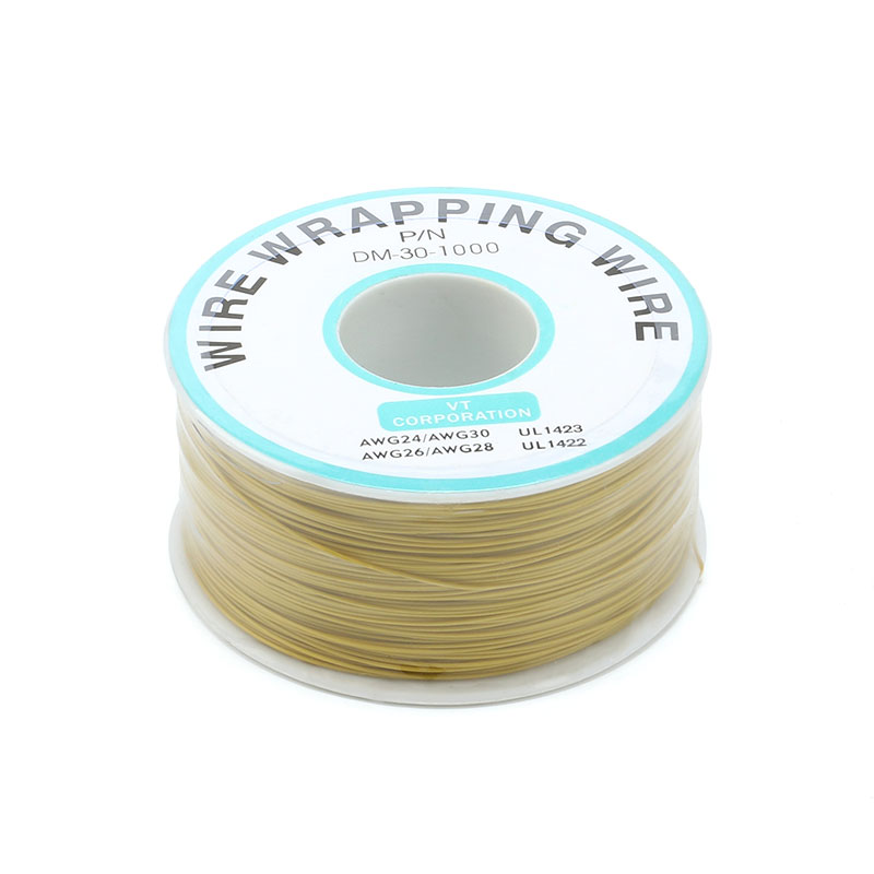 One Roll 30AWG Wire Wrapping Wire, Tinned Copper Solid, PVC insulation Ok Wire Electrical Wire for Laptop Motherboard PCB Sold