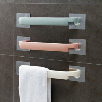 Towel Rail Rack Holder Wall Mounted Bathroom Self-adhesive Hanging Hanger Shelf Bathroom Home Organizer Supplies