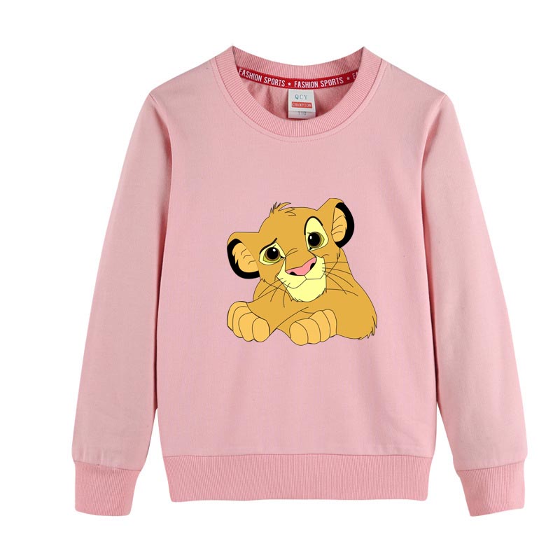 Lion King Children Boys Sweatshirts Toddler Baby Girls Clothes 2020 Spring Autumn Cute Long Sleeve Fashion top