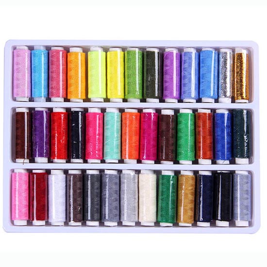 free shipping 1 set 39pcs 200 Yard Mixed Colors Polyester Spool Sewing Thread For Hand Machine Newest Hot Search