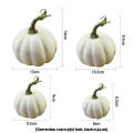 16PCS White Artificial Pumpkin Ornament Halloween Home DIY Decoration Mini Fake Vegetables Foam Simulation Pumpkin