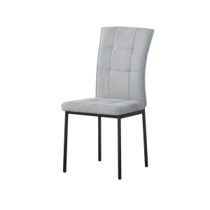 Lightweight Modern Light Gray Fabric Dining Chair