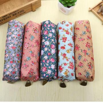 1pcs/lot Floral Fabric Pencil Bag Vintage Flower Lace Utiles Escolares Korean Style Pen Pouch for School Offices Supplies