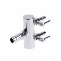 New 2 Ways Aquarium Fish Tank Air Pump Stainless Steel Lever Control Switch Valve Inlet Dia. 8mm Aquarium Accessories C42