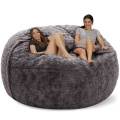 Factory Custom 200cm Giant Bean Bag Sofa Big Fur Beanbag Bed Slipcover Case No Filler Floor Seat Recliner Pouf Lazy Sofa Couch