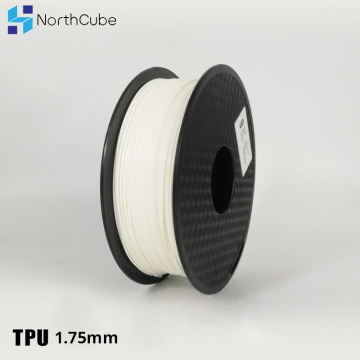 3D Printing Filament TPU Flexible Filament TPU Flex Plastic for 3D Printer 1.75mm 0.8KG 3D Printing Materials White