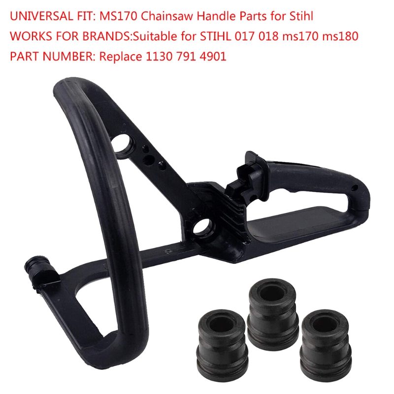 OOTDTY MS170 Chainsaw Handle Parts for Compatible with Stihl MS180 017 018 Parts with Buffer 1130 791 4901 Chainsaw Tune Up Kit