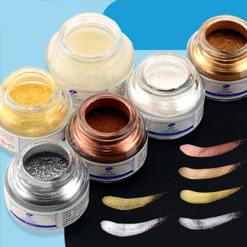 30ml Watercolor Metal Powder,Gold powder for watercolor,Metallic silver gouache paint,Pearly Iridescent Medium,powder coating