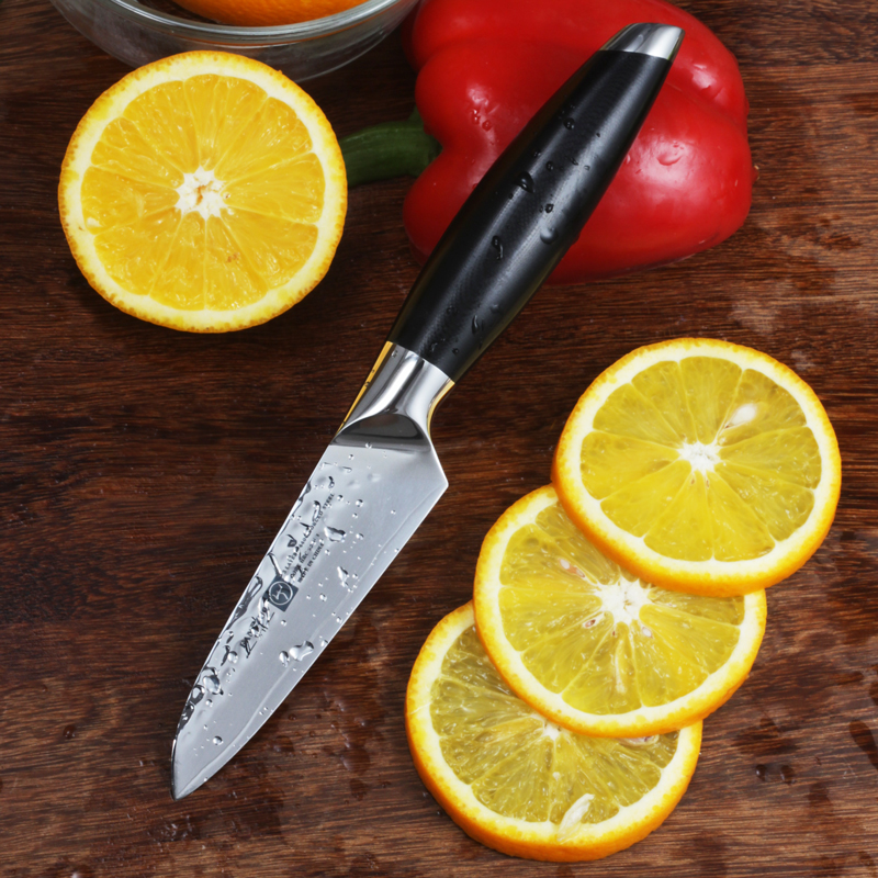FANGZUO 440C Stainless Steel 3.5 Inch Paring Kitchen Knife Cooking Kitchen Tools Lasting Sharp with Excellent 3.5" Fruit Knife
