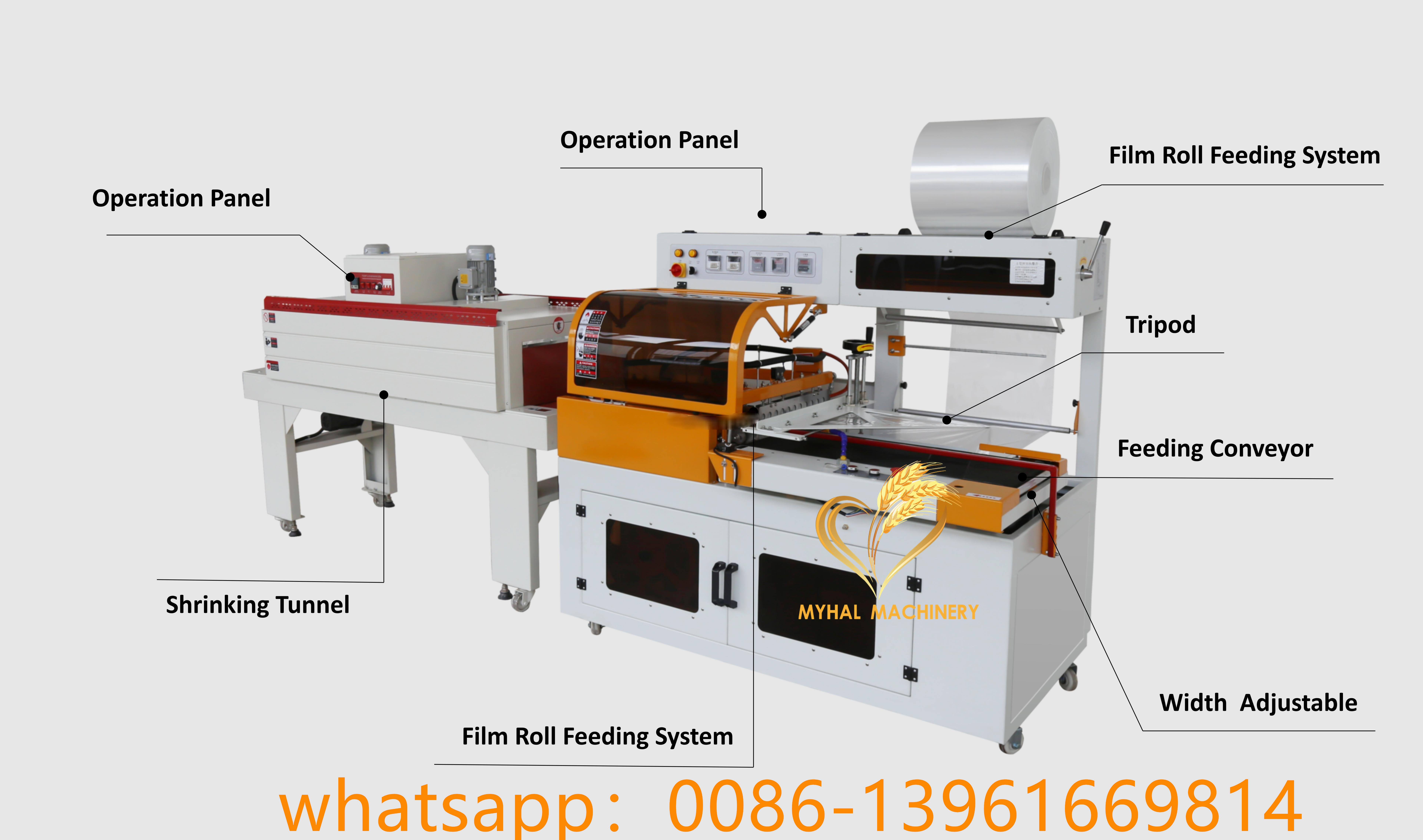 China  High Speed POF Film Heat Shrink Wrapping Machine