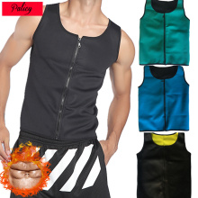 2020 Sweat Shirt Body Shaper Men Slimming Body Shaper Vest With Waist Trainer For Men Corsets Zipper Shapewear Sauna Suits Tank