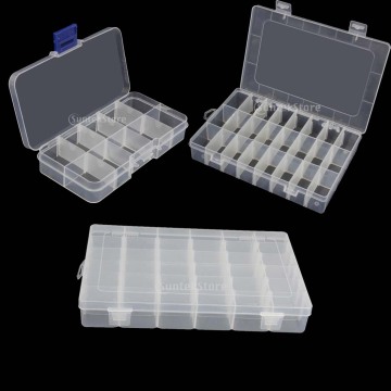 12/24/36 Cells Clear Plastic Empty Jewelry Nail Art Rhinestone Storage Box Crystal Beads Nail Art Accessories Container Case