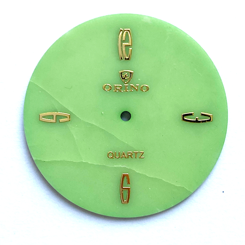 gem stone dial for quartz watches