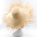 Handmade women's straw hat sun hat with big wide brim for girls high quality natural raffia Panama beach vacation sun hat cap