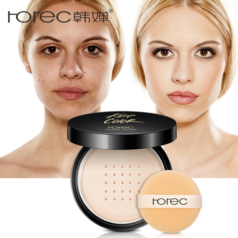 ROREC Matte Base Loose Minernal Powder,Face Setting Powder,Translucent Foundation Makeup Warm Silk Face Concealer Finish Powder