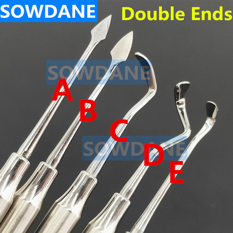 Double Ends Dental Sinus Lift Lifting Tool Dental Lift Elevator Instrument Stainless Steel ( 5 Types for your selection)