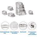 65pcs Hose Clips Adjustable 8-44mm 304 Stainless Steel Worm Gear Hose Clamp Assortment
