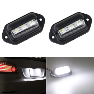 1 Pair 9-30 V 6 LED Waterproof passenger car trailer truck ship decorative light truck light car license plate light highlight