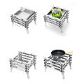 Stainless Steel Camping Folding Barbecue Grill Carbon Oven Wood Stove Bonfire Rack Barbecue Incinerator for Roasting Cooking