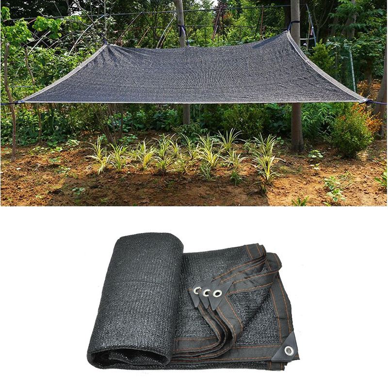 Black color HDPE Plant Awnings Uv radiation Flowers Pet Mesh Sun Shelter with hang hole per meter Garden Greenhouse Roof cover