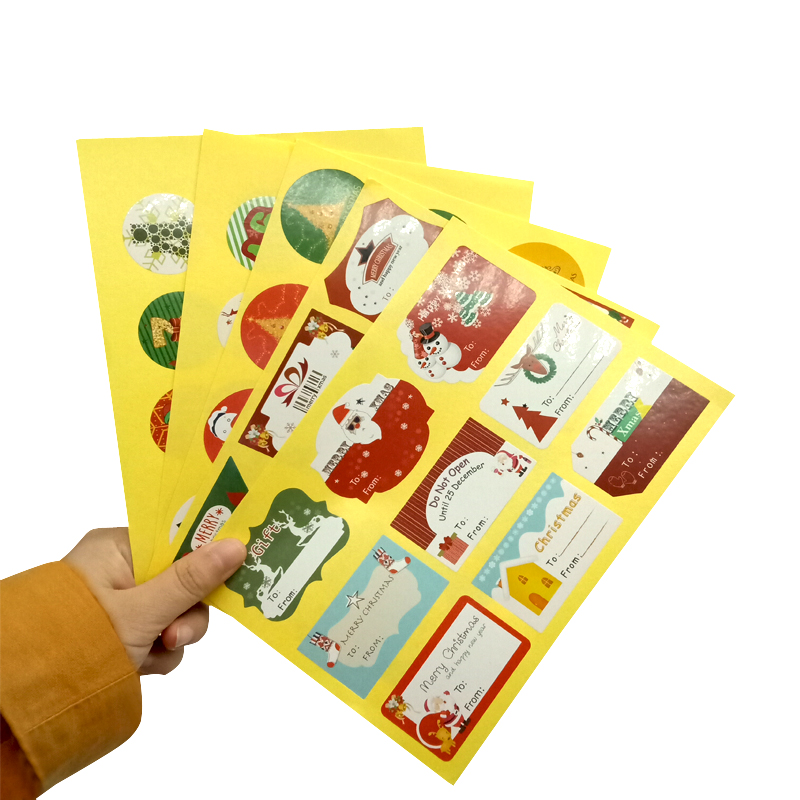 90pcs/pack Round Christmas Creative Sealing Stickers three Selections Cake Packaging Sealing Label Sticker