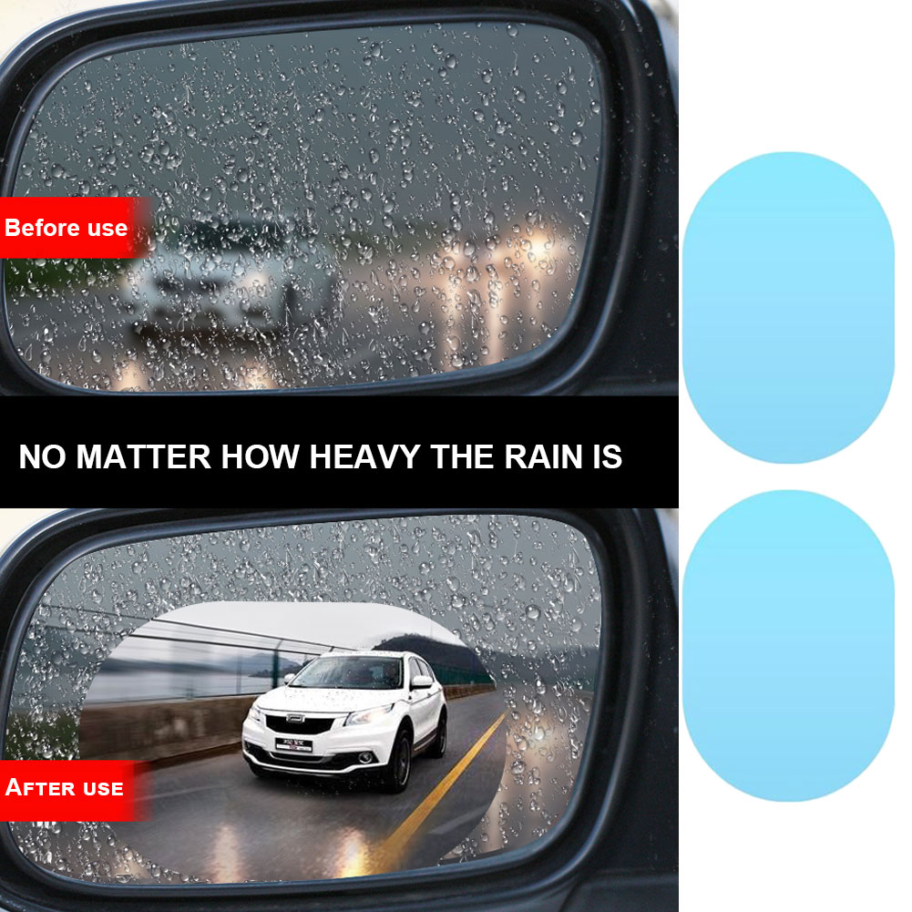 4pcs/set Car Mirrors Glass Anti-Fog Film PET Nano Coating Material Rain Snow Protection for Car Rear View Mirrors Side Windows