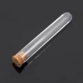 10pcs/lot 20x150mm Plastic Test Tube With Cork flat bottom Transparent Lab Empty Scented tea Drink Candy Storage Tubes