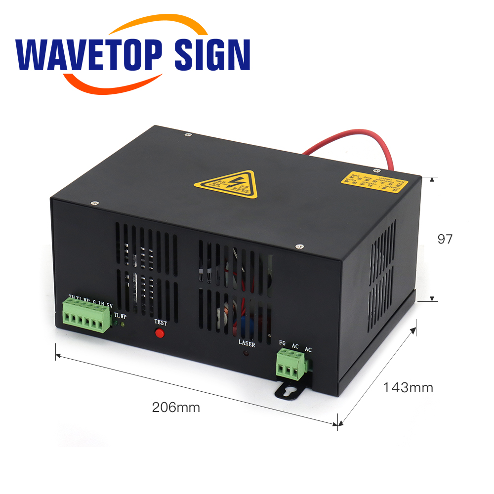 WaveTopSign HY-T60 Co2 Laser Power Supply for CO2 Laser Engraving Cutting Machine with Long Warranty