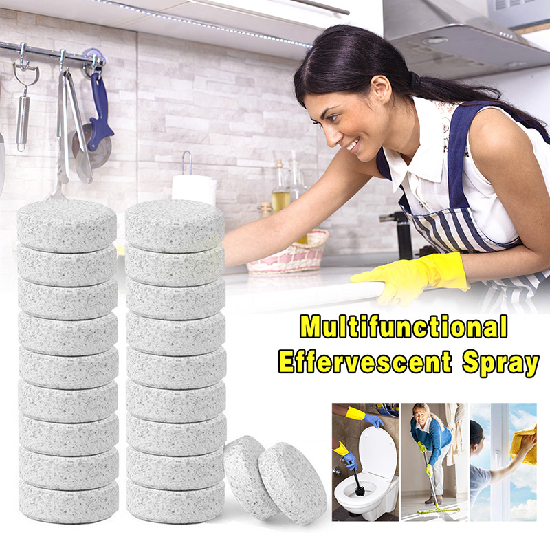 Multi Effervescent Spray Cleaner Bottle Tablets Kitchen Oily Cleaning Supplies Strong Efficient All-Purpose Cleaner Cooktop