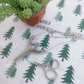LMDZ 5pcs/ Set Vintage Silver Antique Crafts Embroidery Sewing Scissors Gift Thimble Needle Case Awl Tailor's Scissors