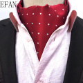 Men Vintage Cashew Floral Wedding Formal Cravat Ascot Scrunch Self British Gentleman Polyester Woven Neck Tie Luxury