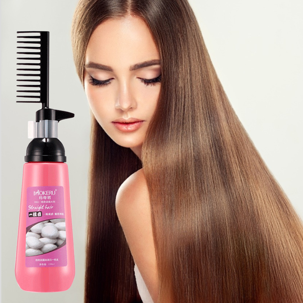 Straight Hair Cream With Comb Hair Straightening Nourishing Relaxer Cream Smooth For Woman Hair Care 150ml Smooth