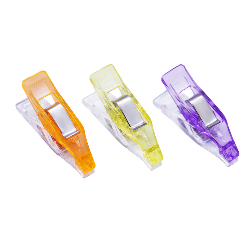 50PCS Sewing Garment Clips Colorful Plastic Clips for Quilting Binding Fabric Paper Clips Sewing Accessories