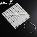 Monja 150pcs Nail Art Fan Shape Display Natural Chart Gel Polish Coloring Sample Practice Training Nails With Removable Ring