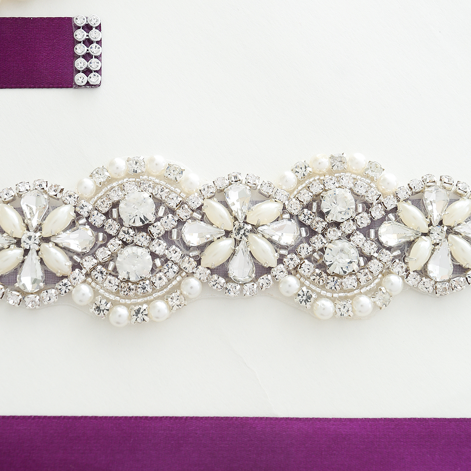 Silver Crystal Wedding Belt Rhinestones Bridal Belt Pearls Wedding Sash For Bridal Bridesmaid Dresses SD112S