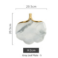 Gray Leaf Plate - S