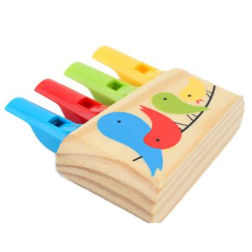 Baby Funny Toys Wooden Rainbow Music Instrument Whistle Toy Birds Whistling Infant Musical Toys Instrument Learning Toy