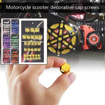 30Pcs Motorcycle Scooter Screw Nut Bolts Caps Cover Decor Motorbike Ornament